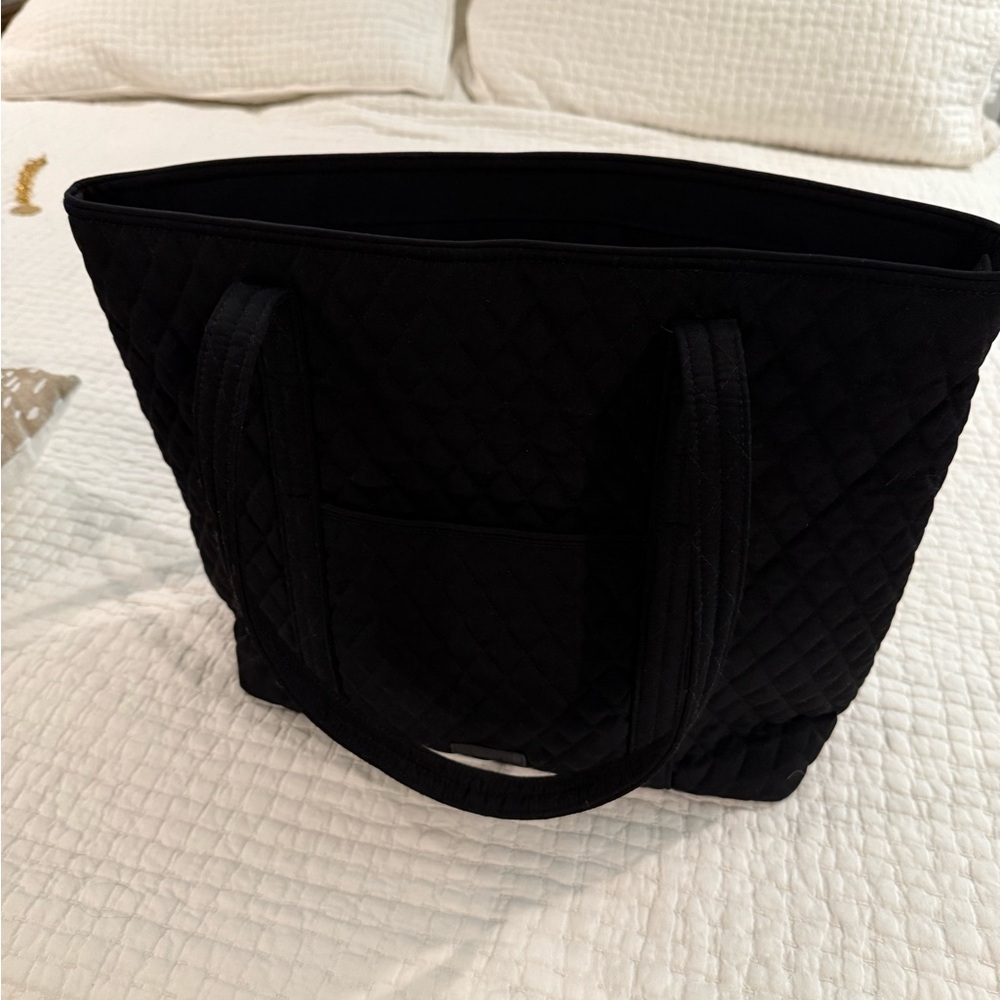 Vera Bradley Black Quilted Travel Tote Bag - Picture 2 of 7
